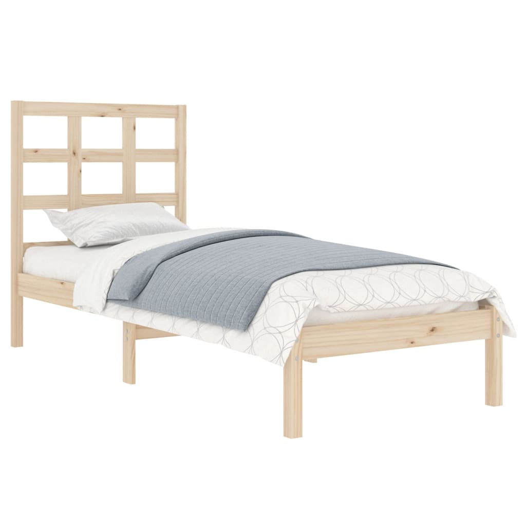Cadre de lit sans matelas 75x190 cm bois massif - XIOS