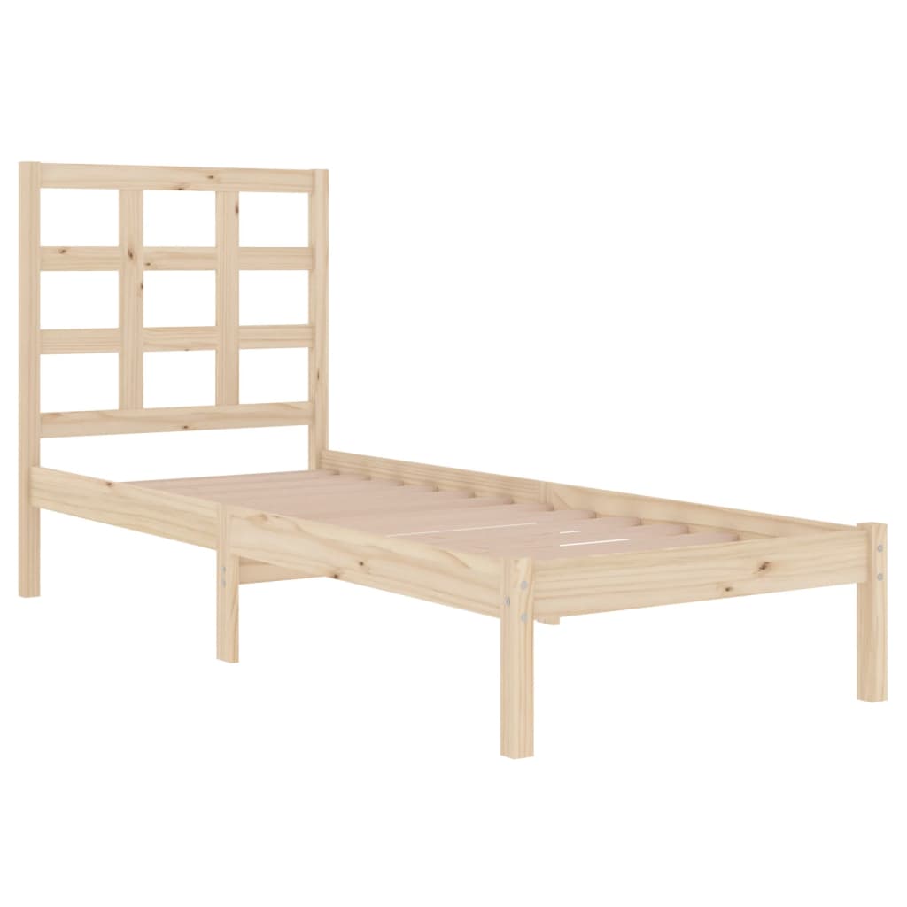 Cadre de lit sans matelas 75x190 cm bois massif - XIOS