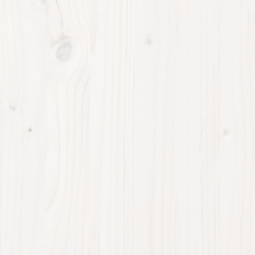 Cadre de lit sans matelas blanc 75x190 cm bois massif - XIOS