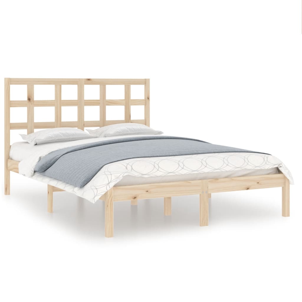 Cadre de lit sans matelas 135x190 cm bois massif - XIOS
