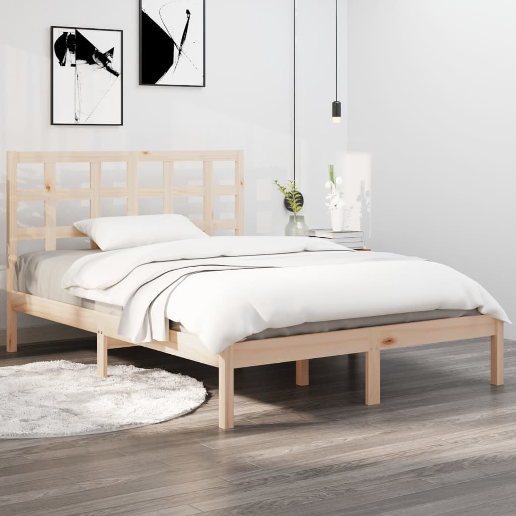 Cadre de lit sans matelas 120x200 cm bois massif - XIOS