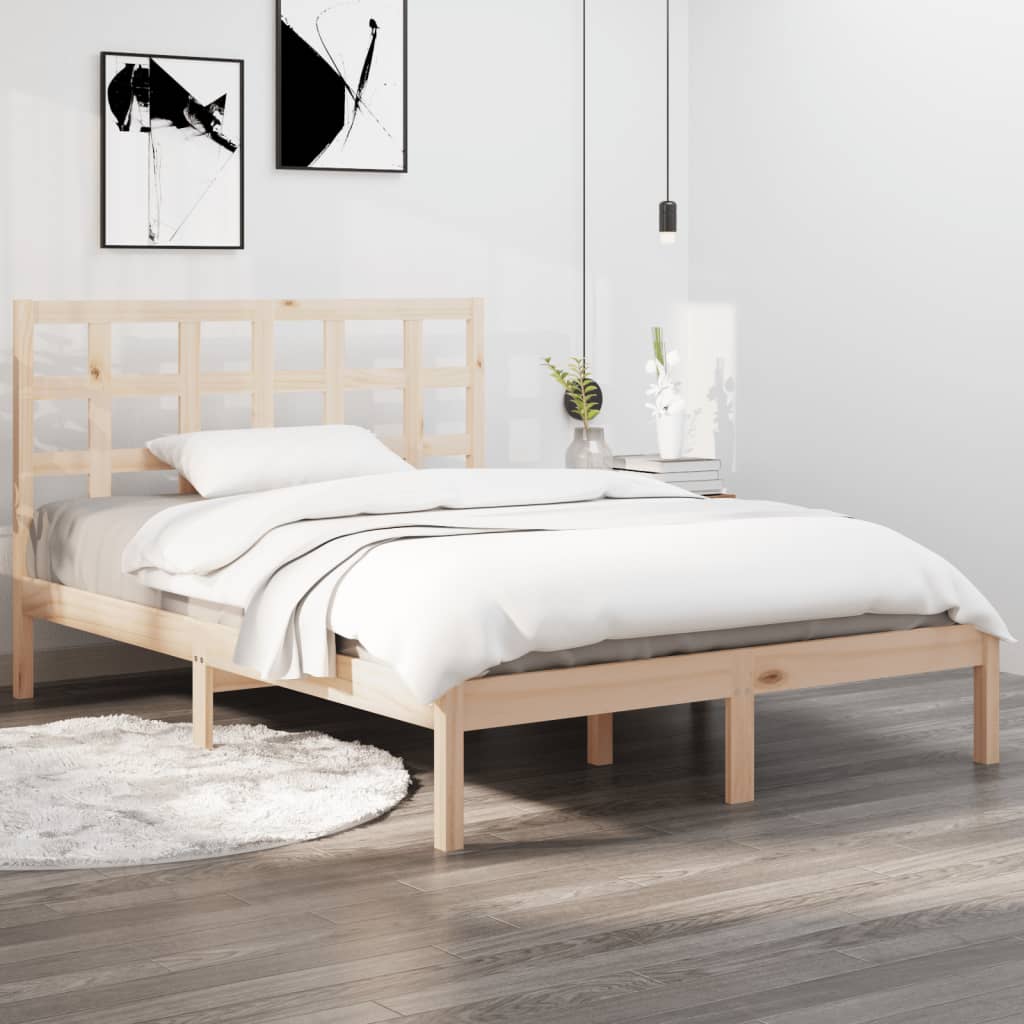 Cadre de lit sans matelas 200x200 cm bois massif - XIOS