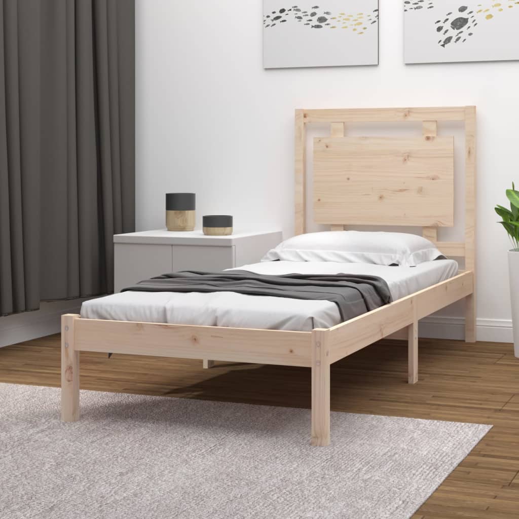 Cadre de lit sans matelas 100x200 cm bois massif - XIOS