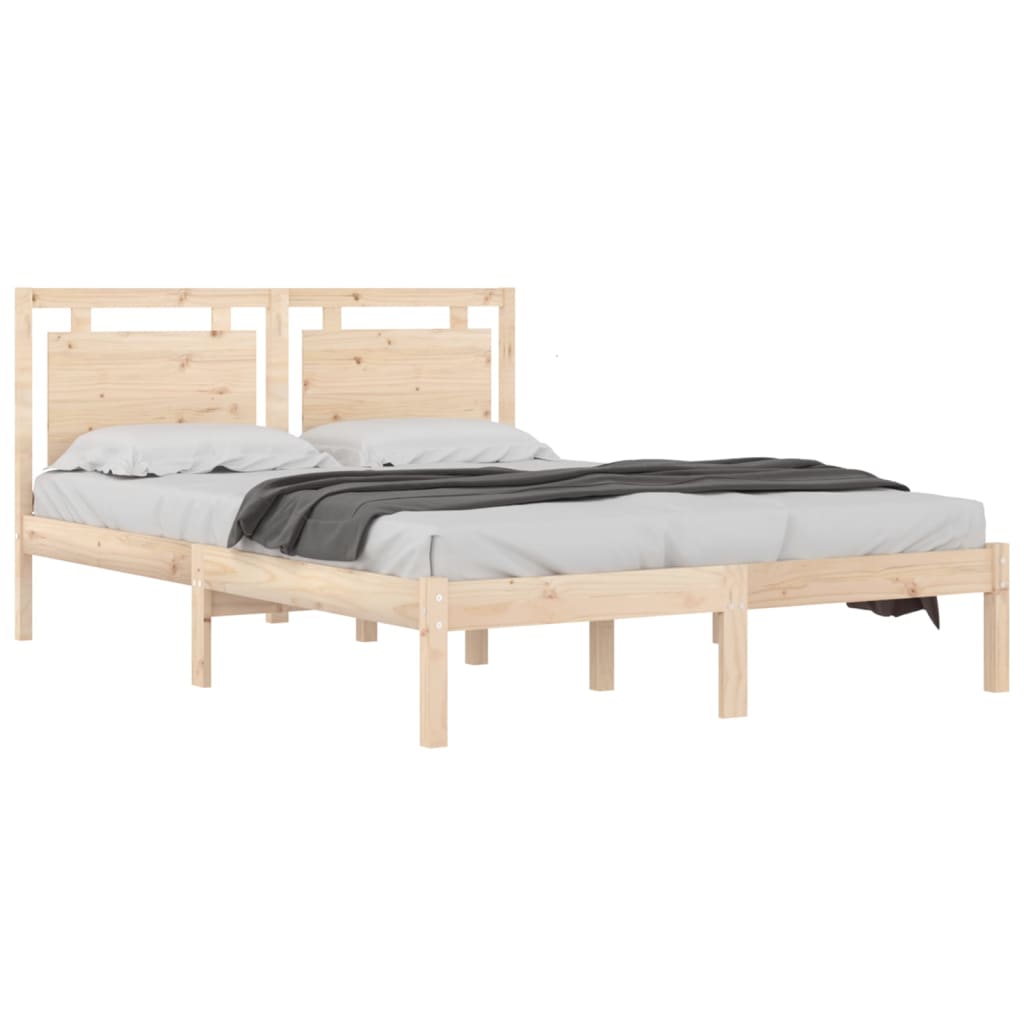 Cadre de lit sans matelas 120x200 cm bois massif - XIOS