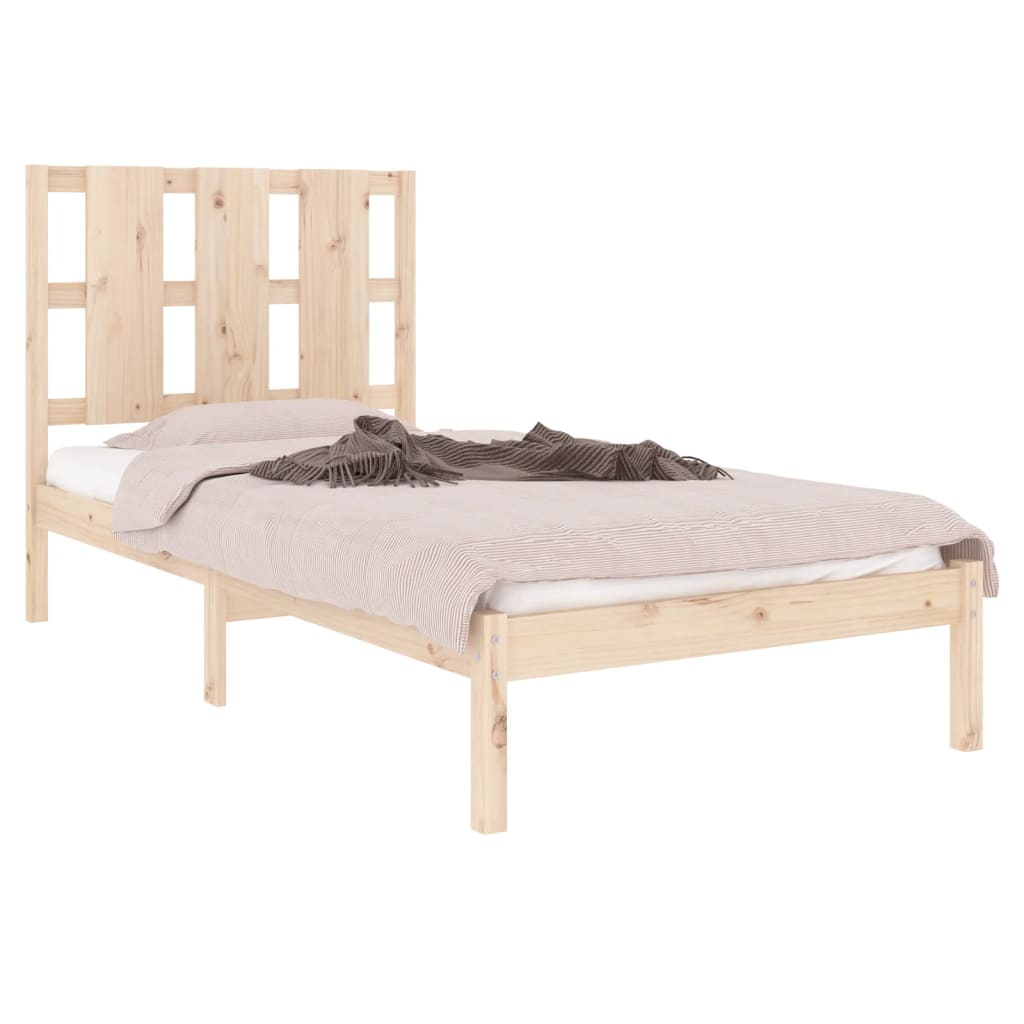 Cadre de lit sans matelas 90x190 cm bois massif - XIOS