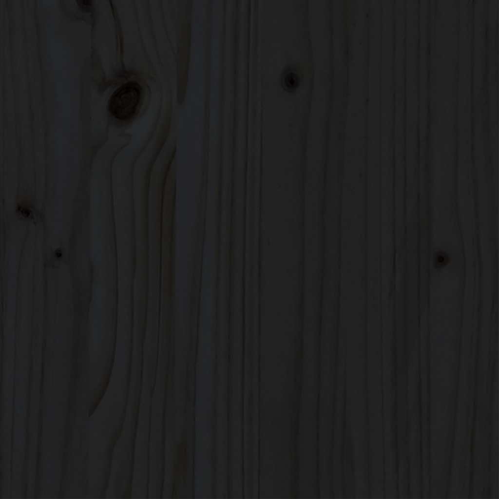 Cadre de lit sans matelas noir 140x190 cm bois de pin massif - XIOS