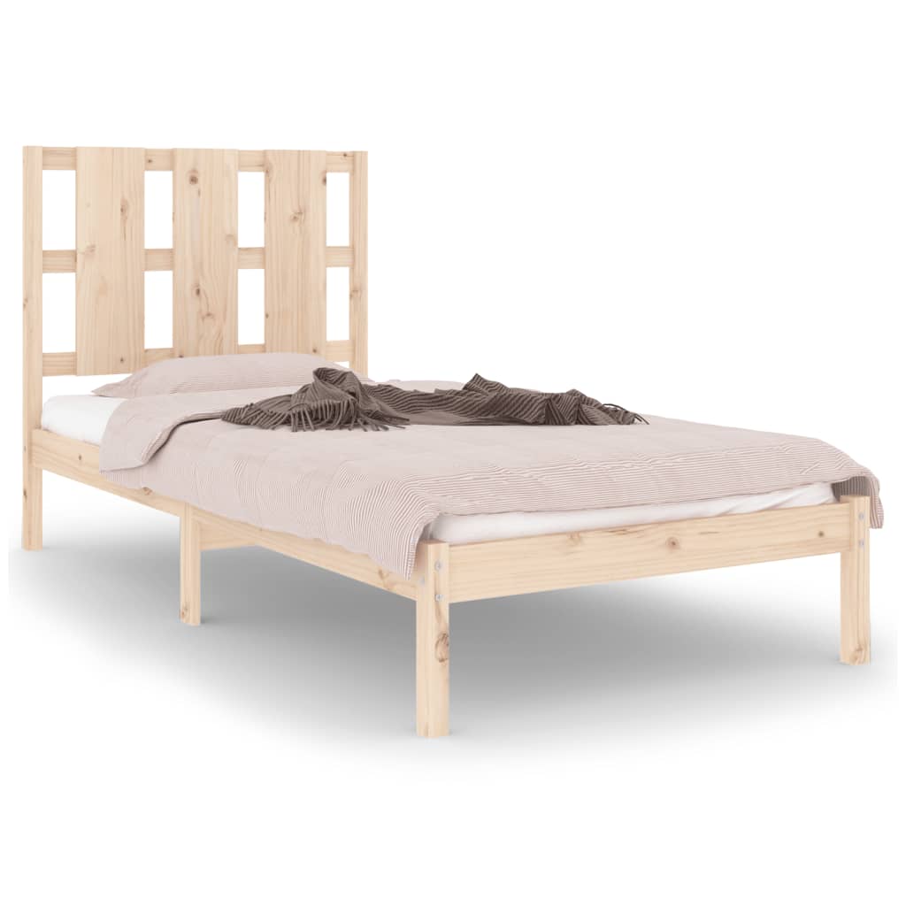 Cadre de lit sans matelas 90x200 cm bois de pin massif - XIOS
