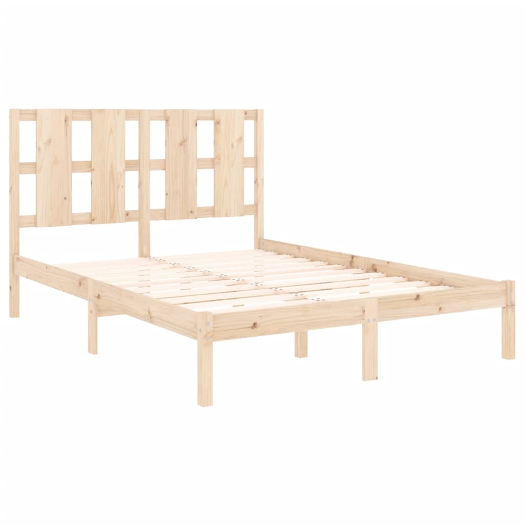 Cadre de lit sans matelas 140x200 cm bois massif de pin - XIOS