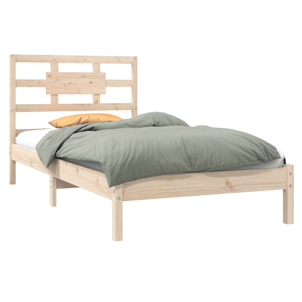 Cadre de lit sans matelas 90x190 cm bois massif - XIOS