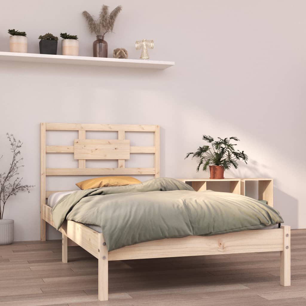 Cadre de lit sans matelas 90x190 cm bois massif - XIOS