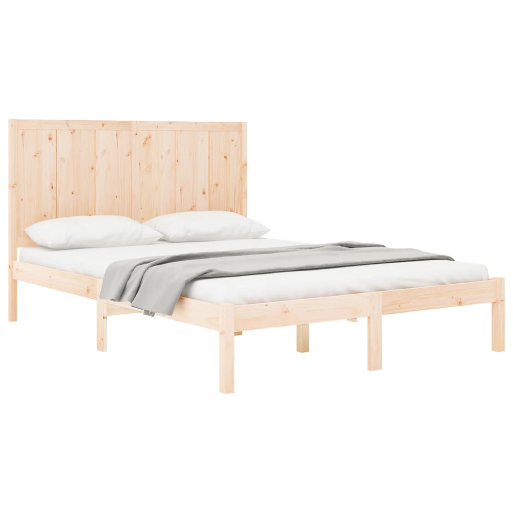 Cadre de lit sans matelas 120x190 cm bois de pin massif - XIOS