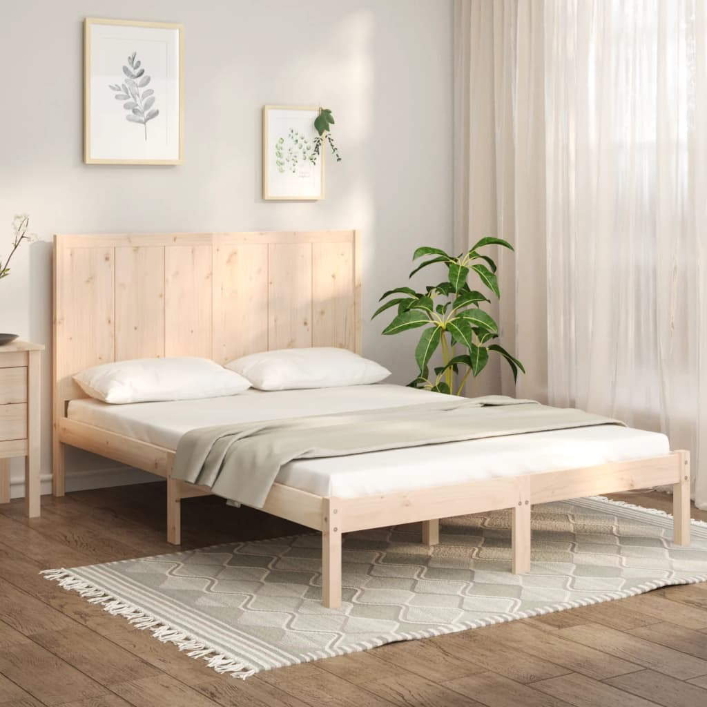 Cadre de lit sans matelas 120x200 cm bois de pin massif - XIOS