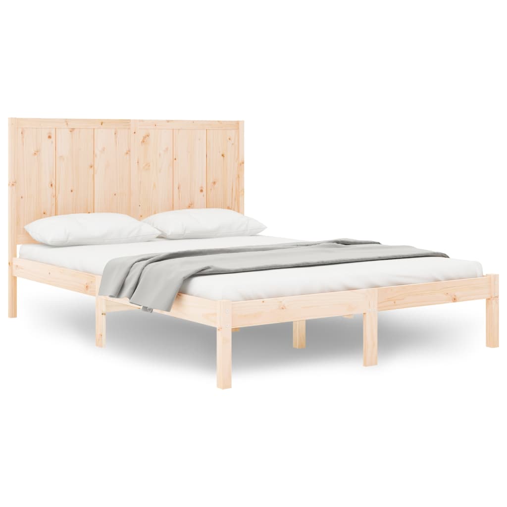 Cadre de lit sans matelas 140x200 cm bois massif de pin - XIOS