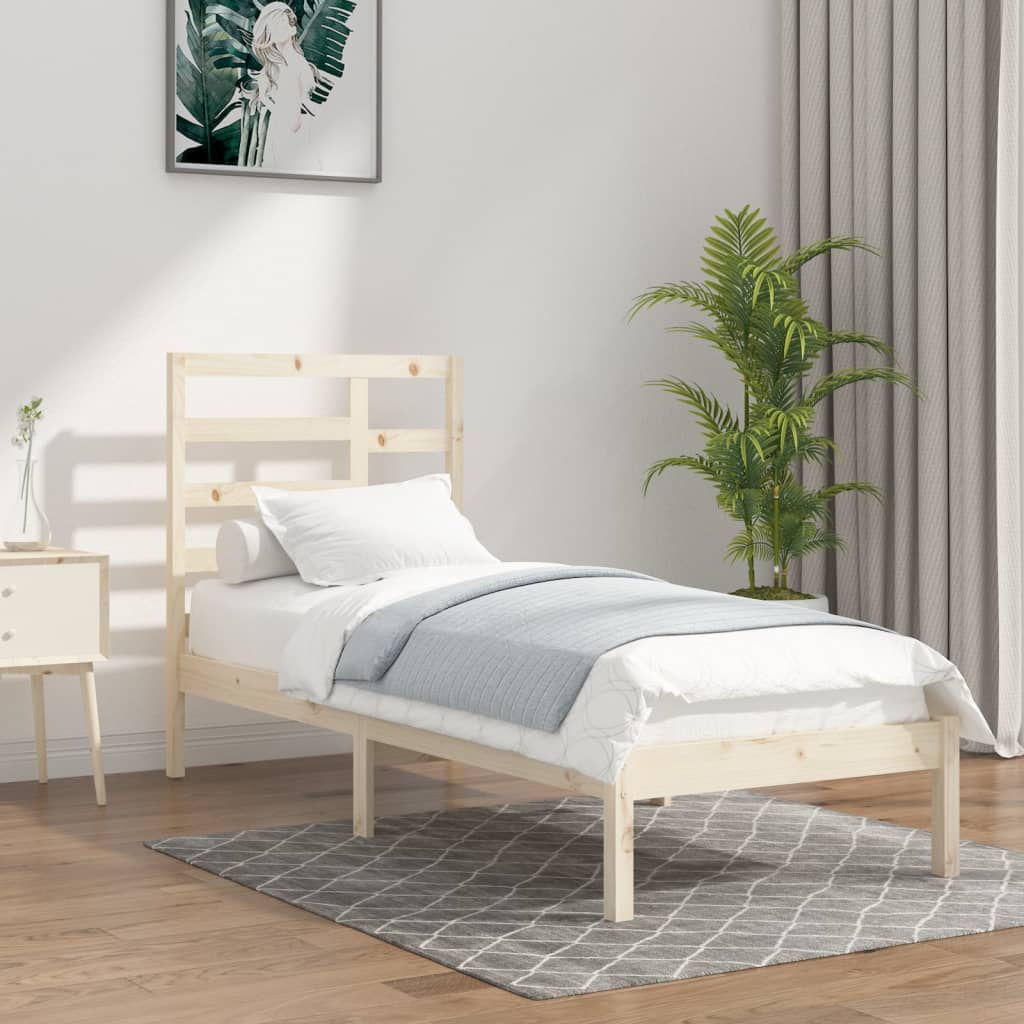 Cadre de lit sans matelas bois massif 90x190 cm - XIOS