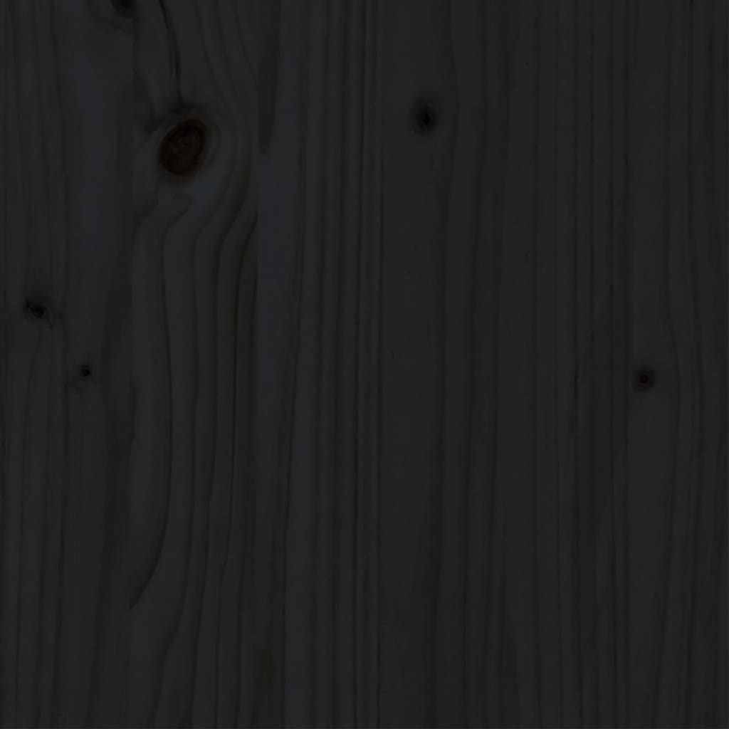 Cadre de lit sans matelas noir bois massif 140x190 cm - XIOS