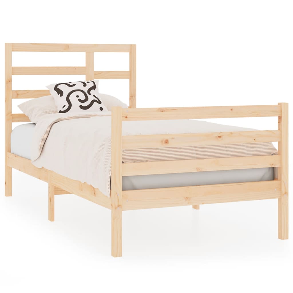 Cadre de lit sans matelas bois massif 90x190 cm - XIOS