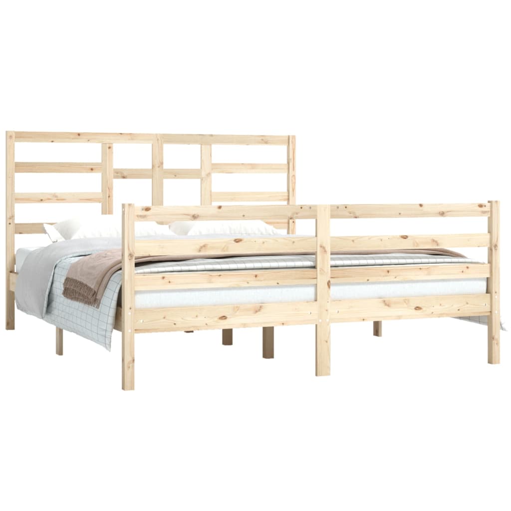 Cadre de lit sans matelas bois massif 160x200 cm - XIOS