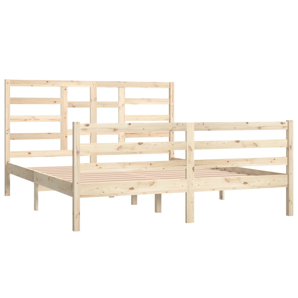 Cadre de lit sans matelas bois massif 160x200 cm - XIOS