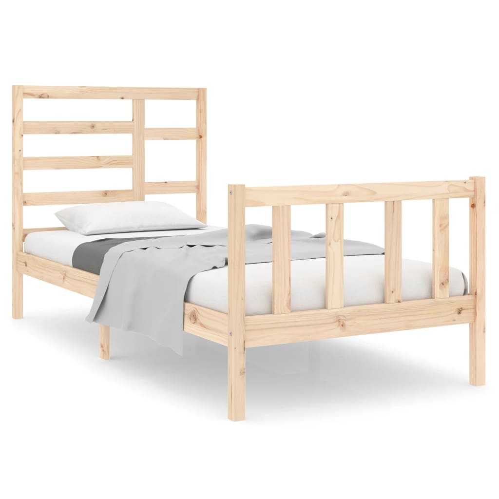Cadre de lit sans matelas bois massif 75x190 cm - XIOS