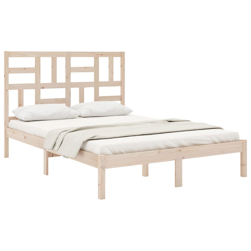 Cadre de lit sans matelas bois massif 135x190 cm - XIOS