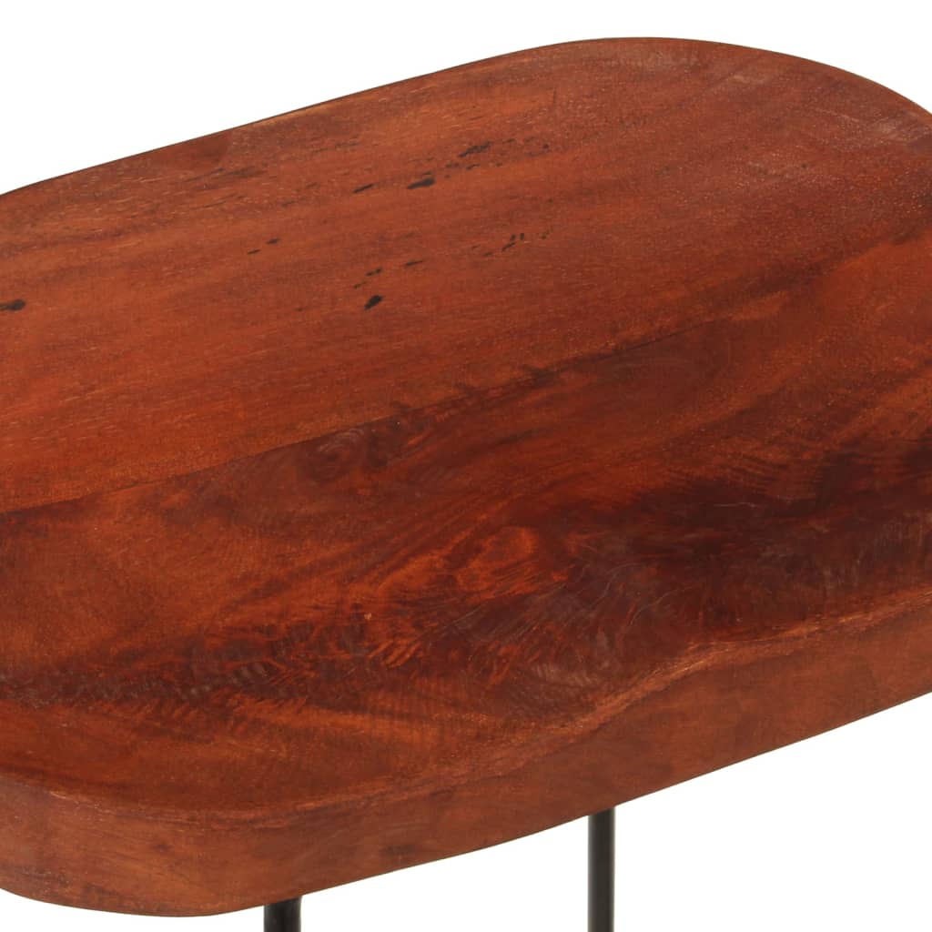 Tabourets de bar Gavin lot de 2 45x38x53cm bois massif manguier - XIOS