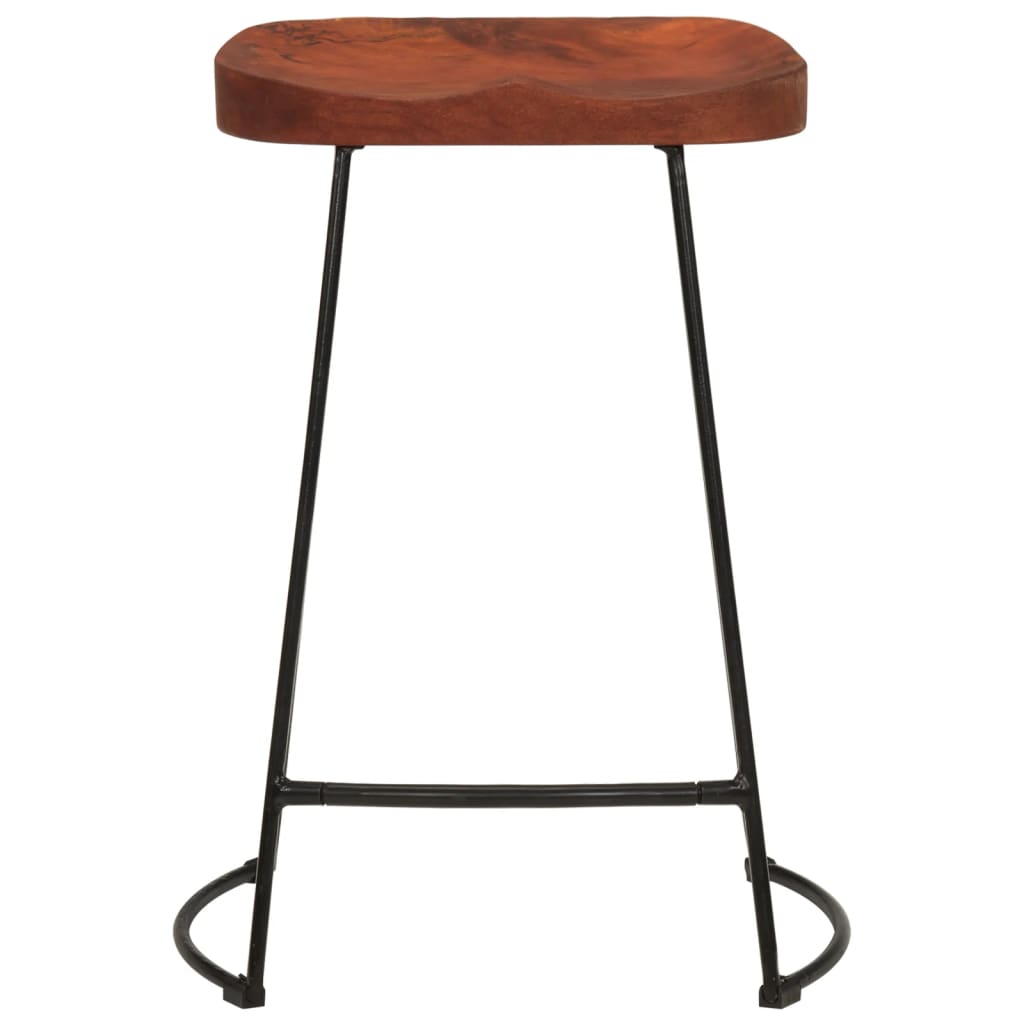 Tabourets de bar Gavin lot de 2 45x40x63cm bois massif manguier - XIOS