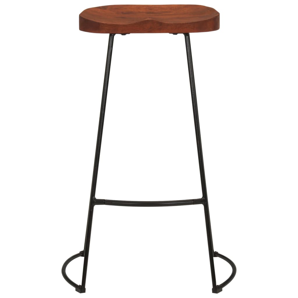 Tabourets de bar Gavin lot de 2 50x40x78cm bois massif manguier - XIOS