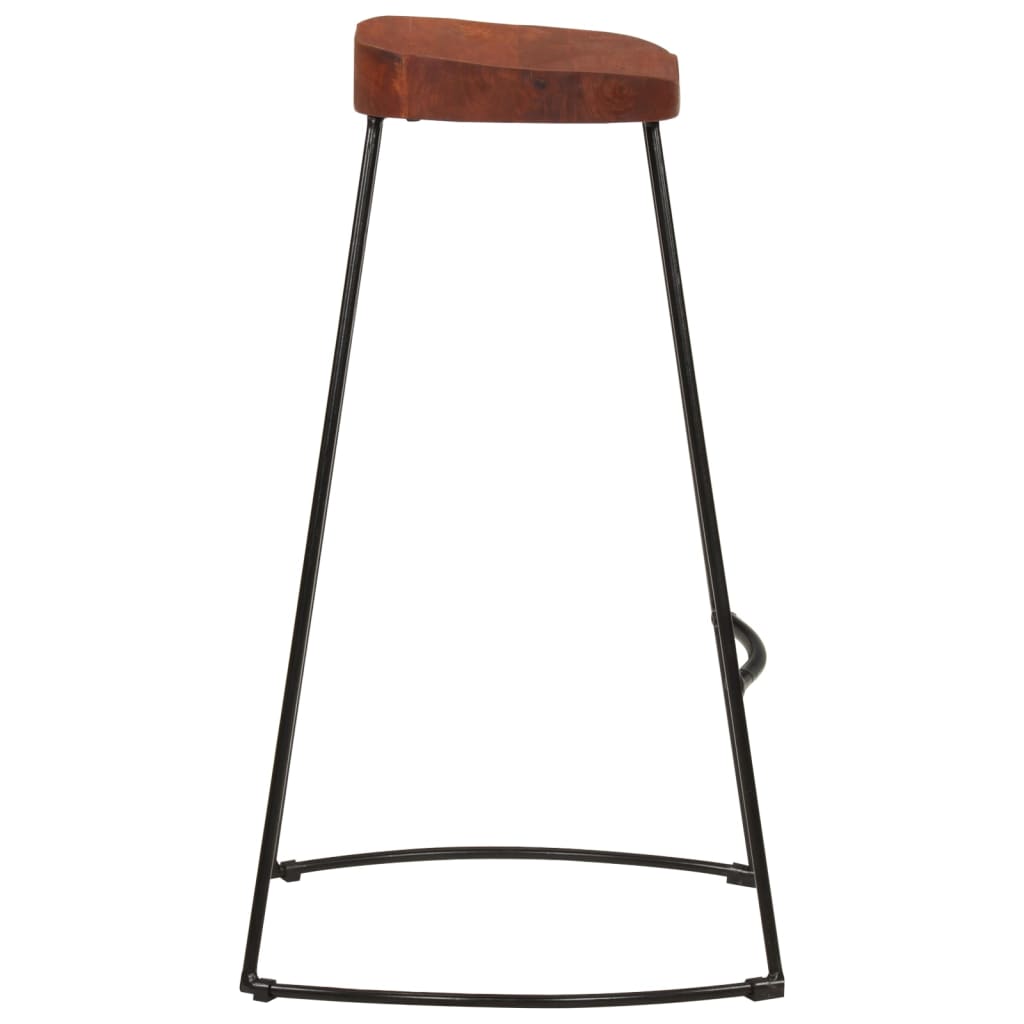 Tabourets de bar Gavin lot de 2 50x40x78cm bois massif manguier - XIOS