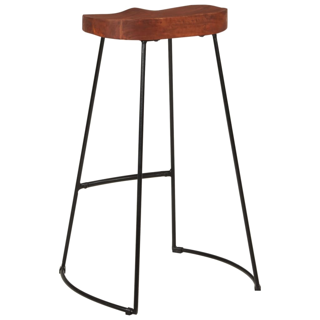 Tabourets de bar Gavin lot de 2 50x40x78cm bois massif manguier - XIOS