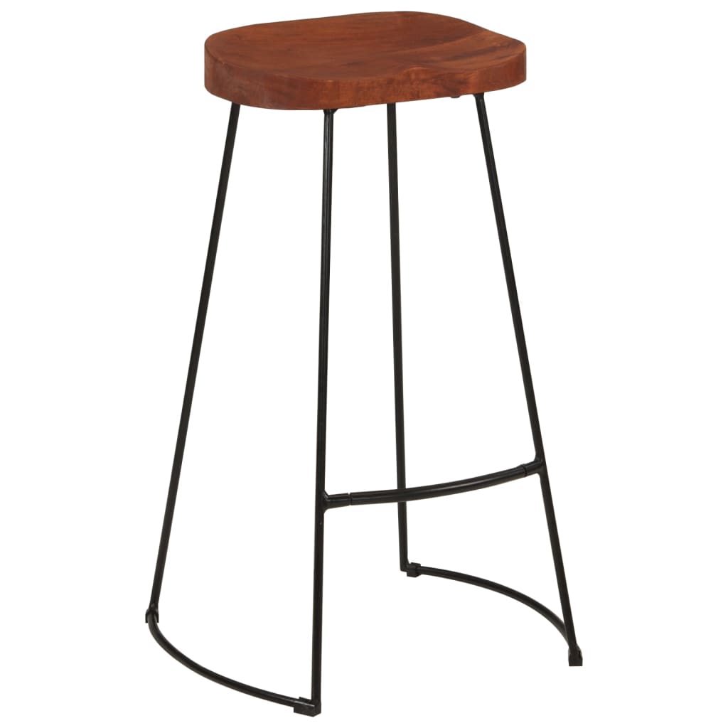 Tabourets de bar Gavin lot de 2 50x40x78cm bois massif manguier - XIOS