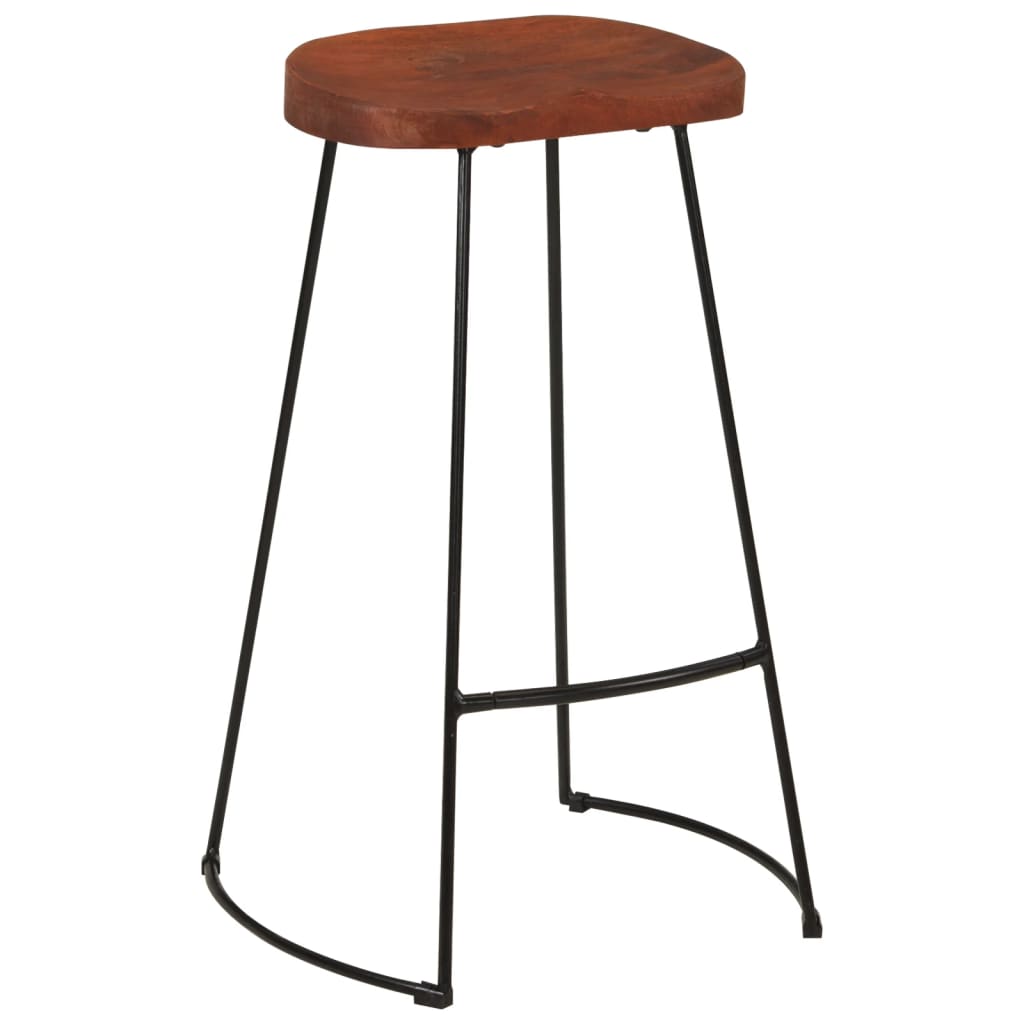 Tabourets de bar Gavin lot de 2 50x40x78cm bois massif manguier - XIOS