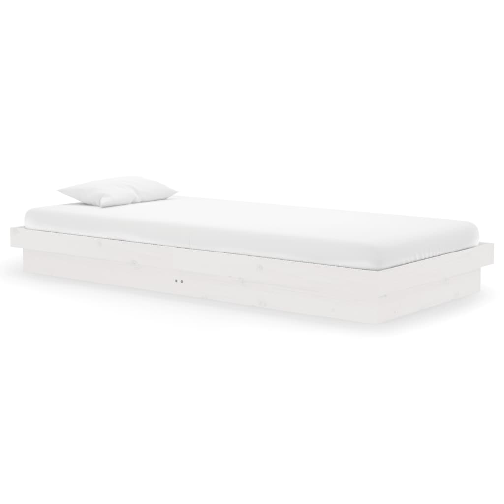 Cadre de lit Blanc Bois massif 90x200 cm - XIOS