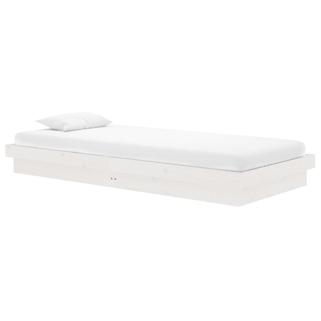 Cadre de lit Blanc Bois massif 90x200 cm - XIOS