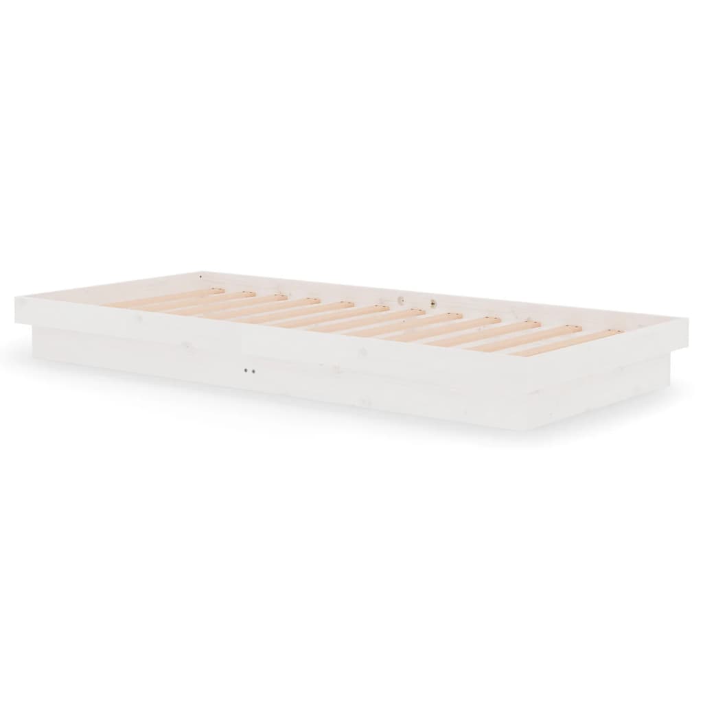 Cadre de lit Blanc Bois massif 90x200 cm - XIOS