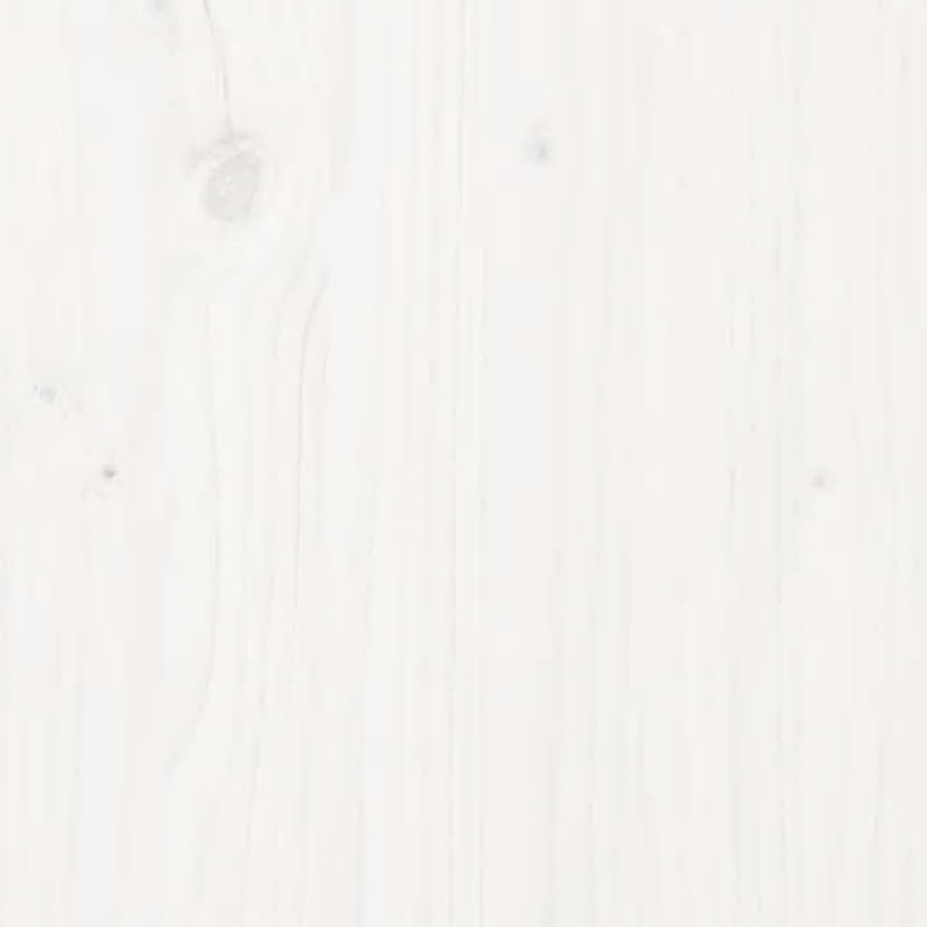 Cadre de lit sans matelas blanc bois massif 120x200 cm - XIOS
