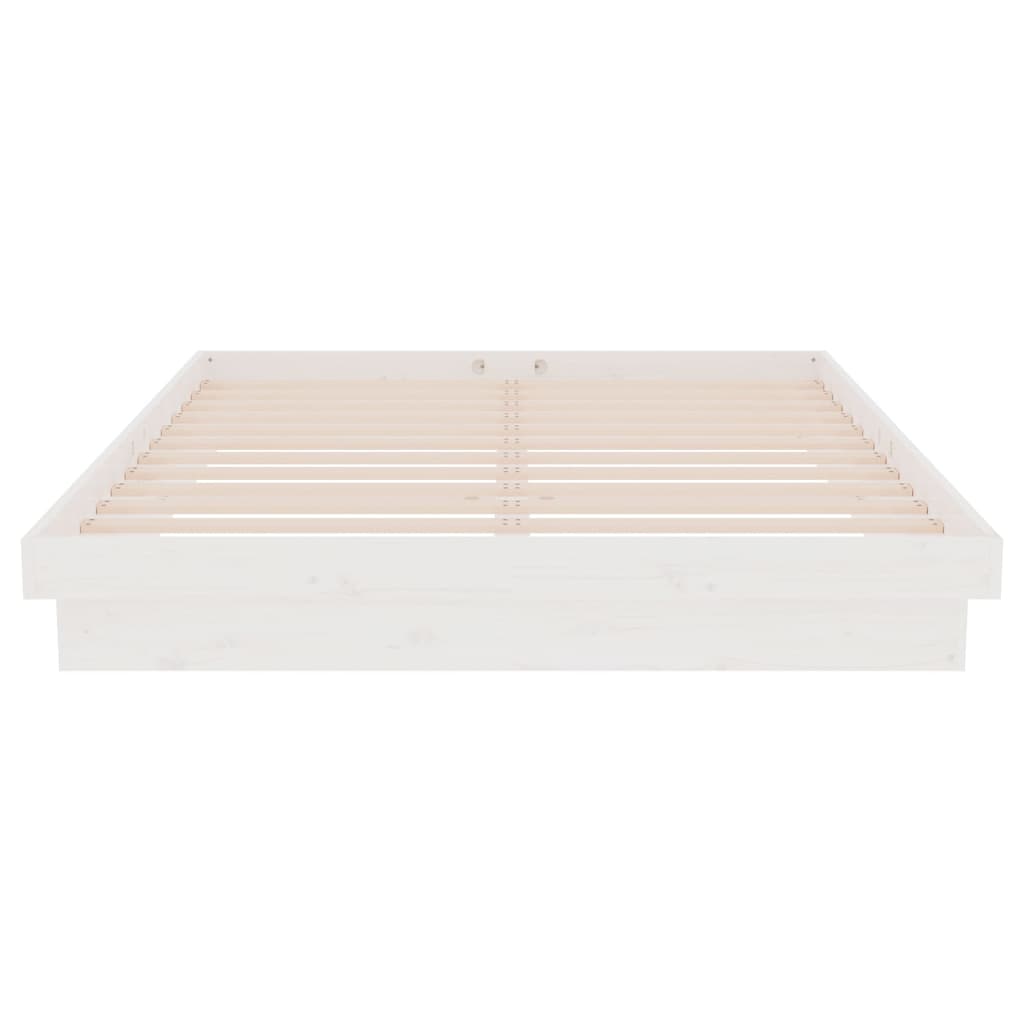 Cadre de lit Blanc Bois massif 140x200 cm - XIOS