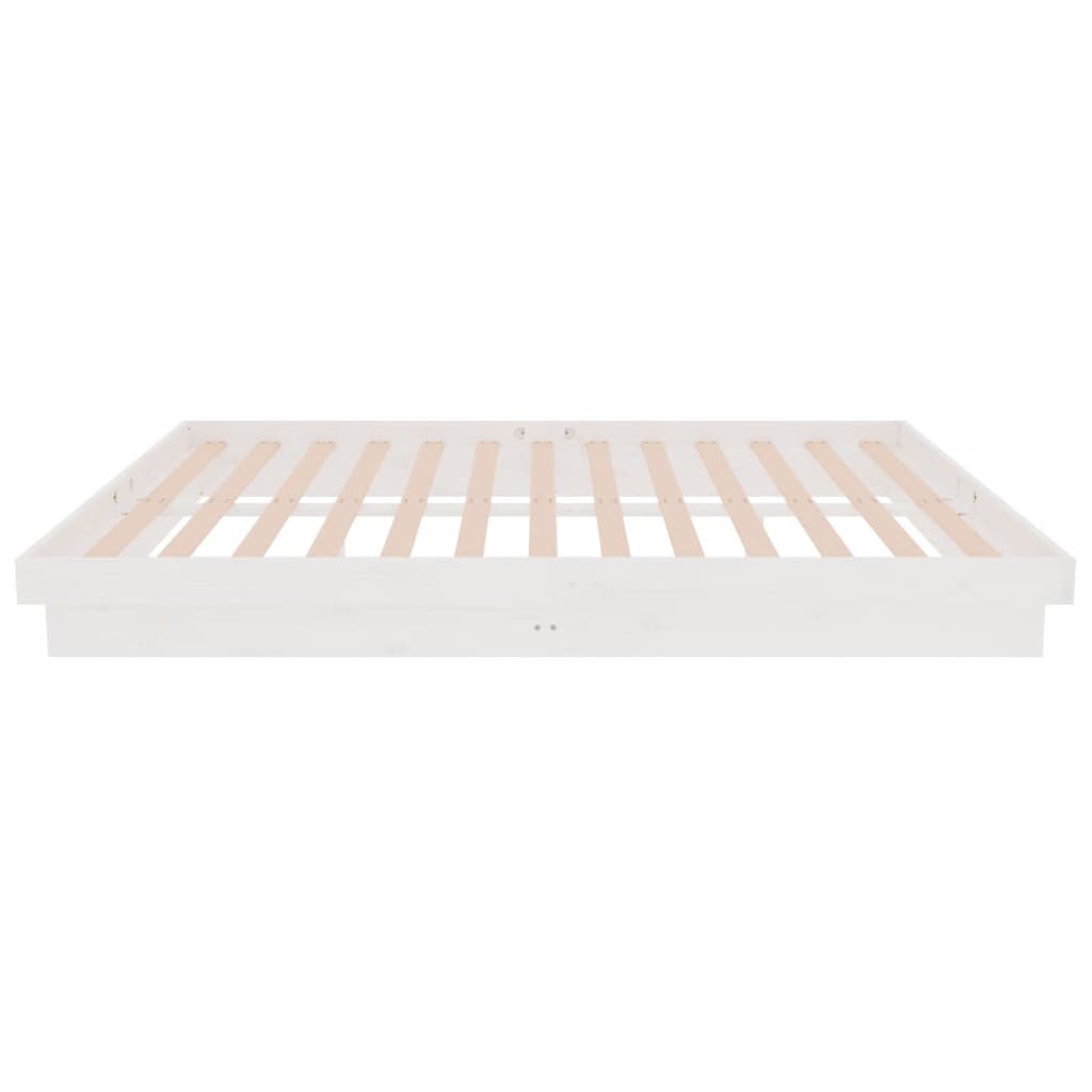 Cadre de lit Blanc Bois massif 140x200 cm - XIOS