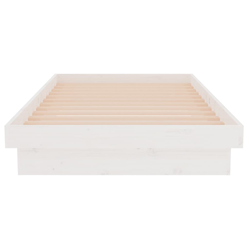 Cadre de lit sans matelas blanc bois massif - XIOS