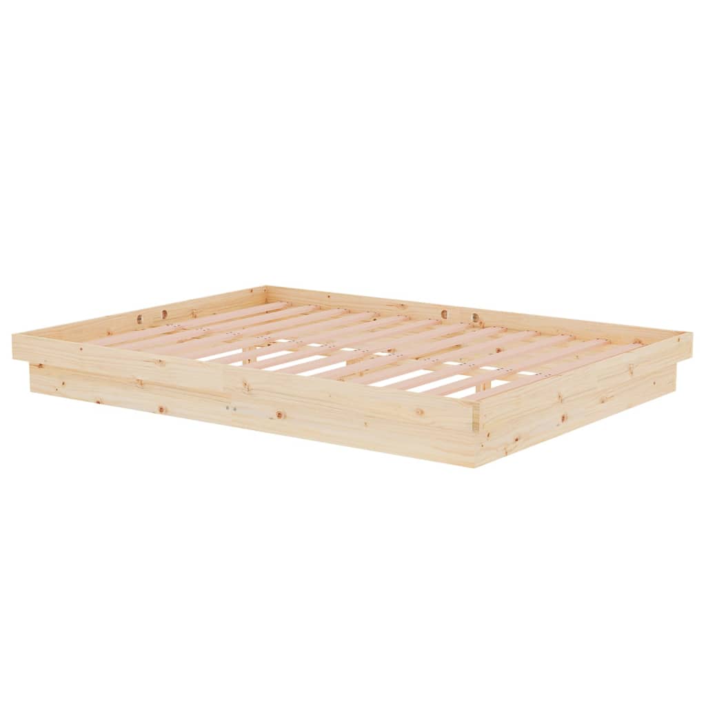 Cadre de lit sans matelas bois massif 140x190 cm - XIOS