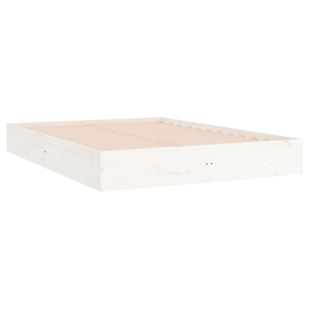 Cadre de lit sans matelas blanc bois massif 180x200 cm - XIOS