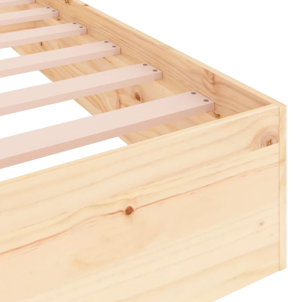 Cadre de lit sans matelas bois massif 140x200 cm - XIOS