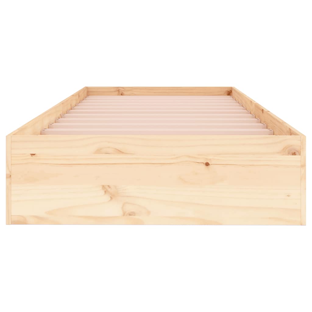 Cadre de lit sans matelas bois massif 75x190 cm - XIOS