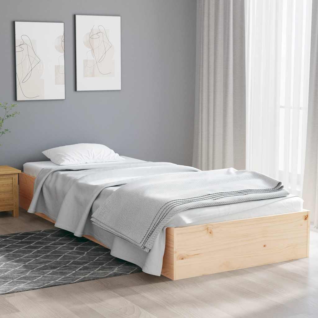 Cadre de lit sans matelas bois massif 75x190 cm - XIOS