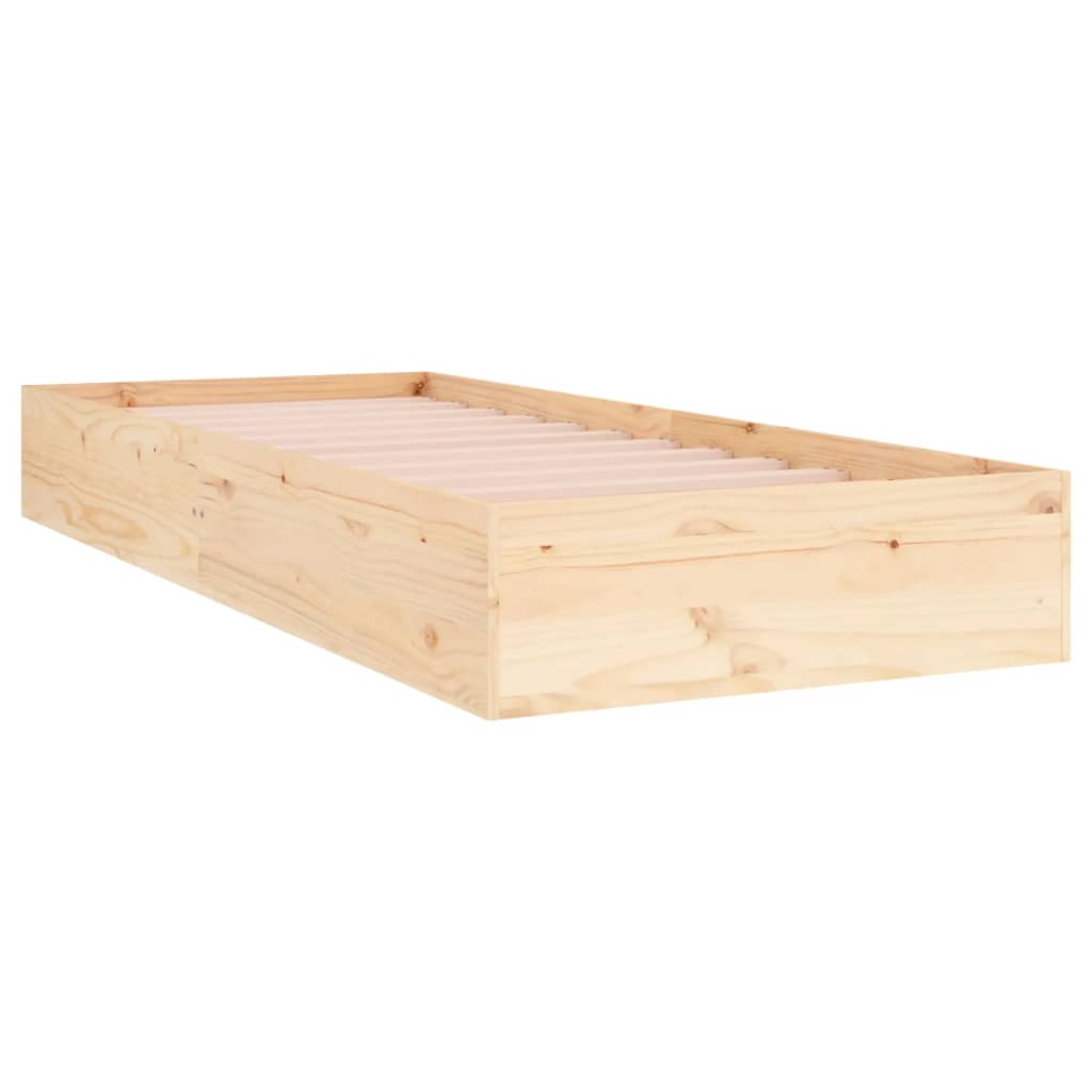 Cadre de lit sans matelas bois massif 90x190 cm - XIOS