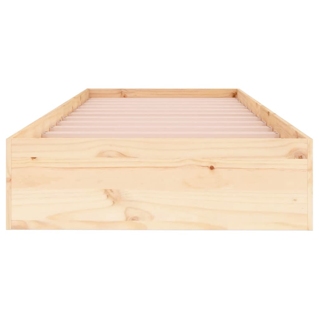 Cadre de lit sans matelas bois massif 90x190 cm - XIOS
