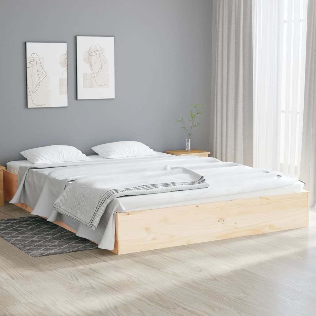 Cadre de lit sans matelas bois massif 120x190 cm - XIOS