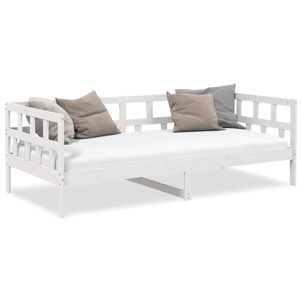Lit de jour sans matelas blanc bois de pin massif 90x200 cm - XIOS