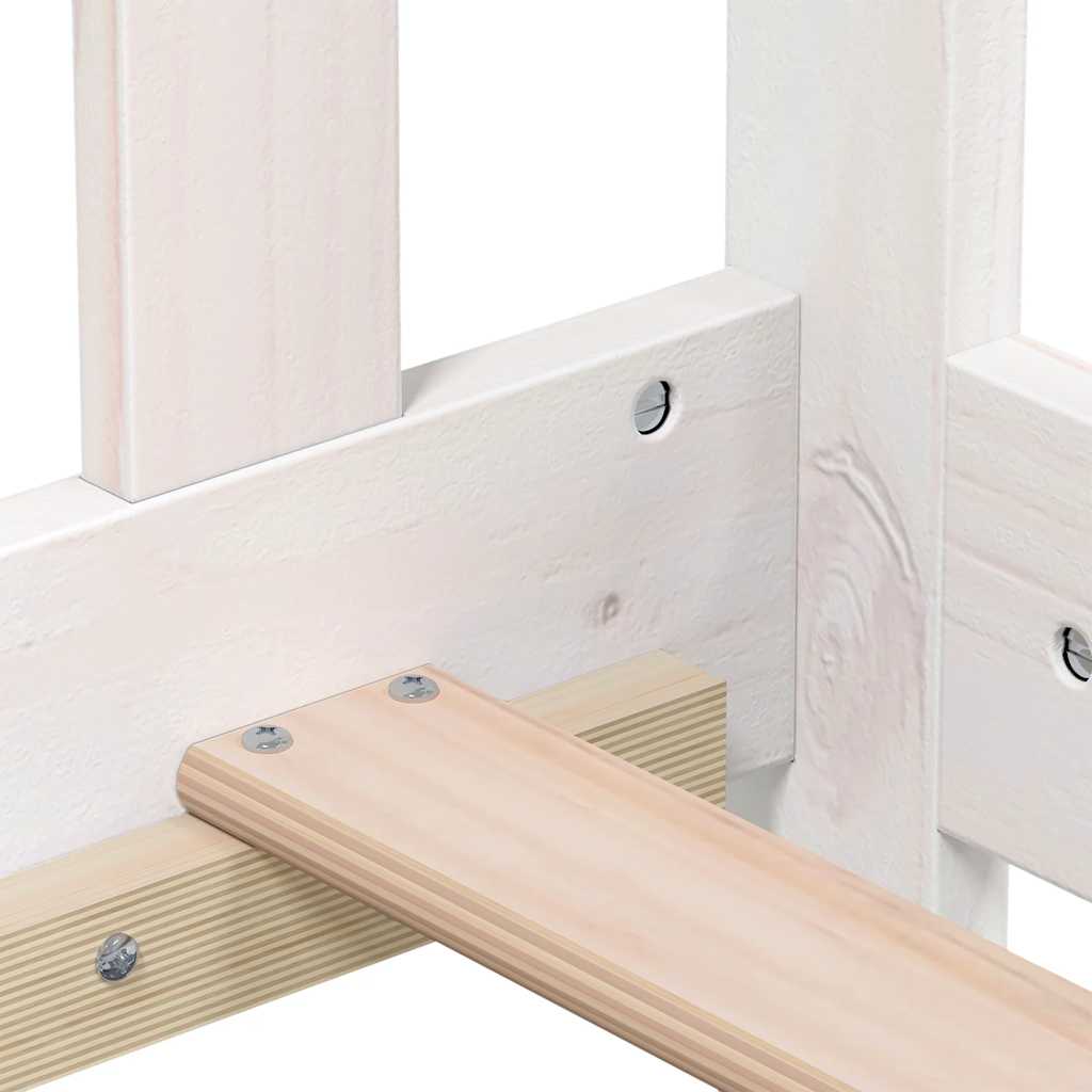 Lit de jour sans matelas blanc bois de pin massif 90x200 cm - XIOS