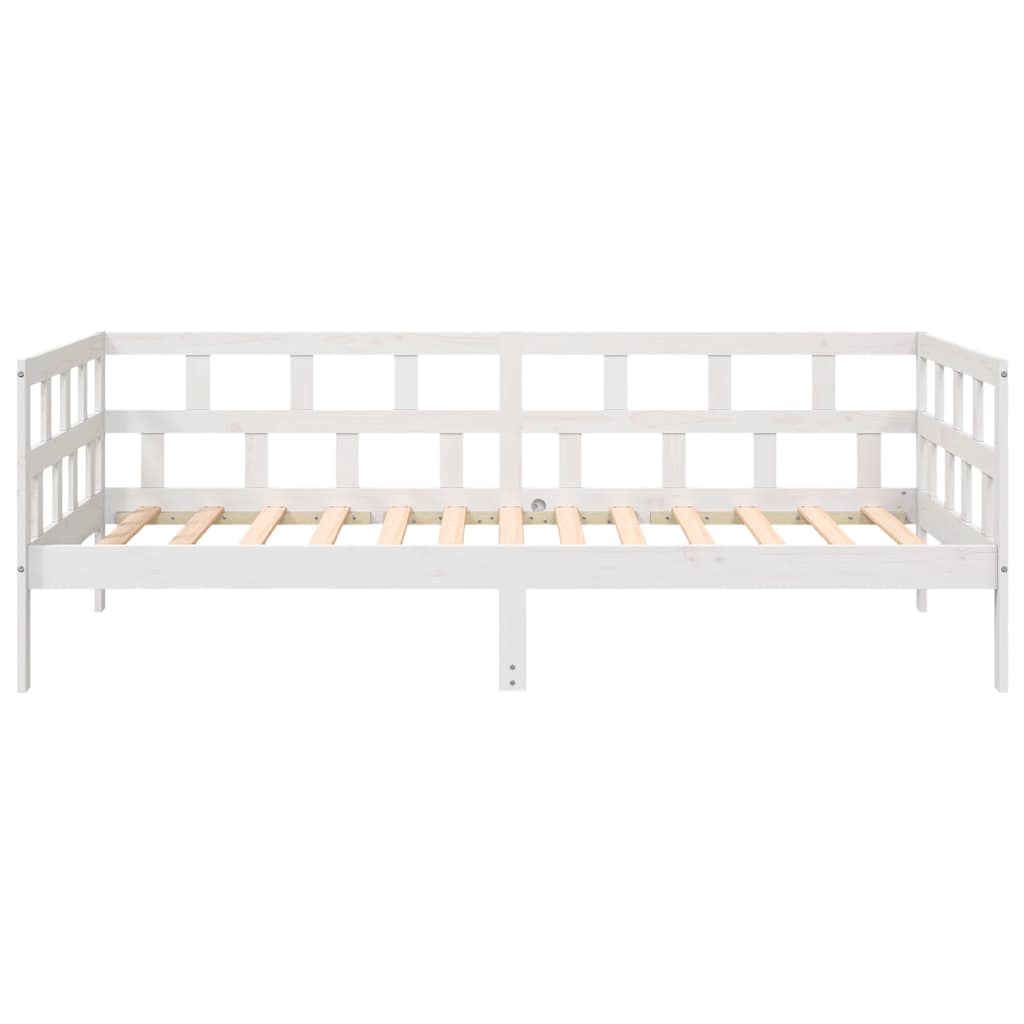 Lit de jour sans matelas blanc bois de pin massif 80x200 cm - XIOS