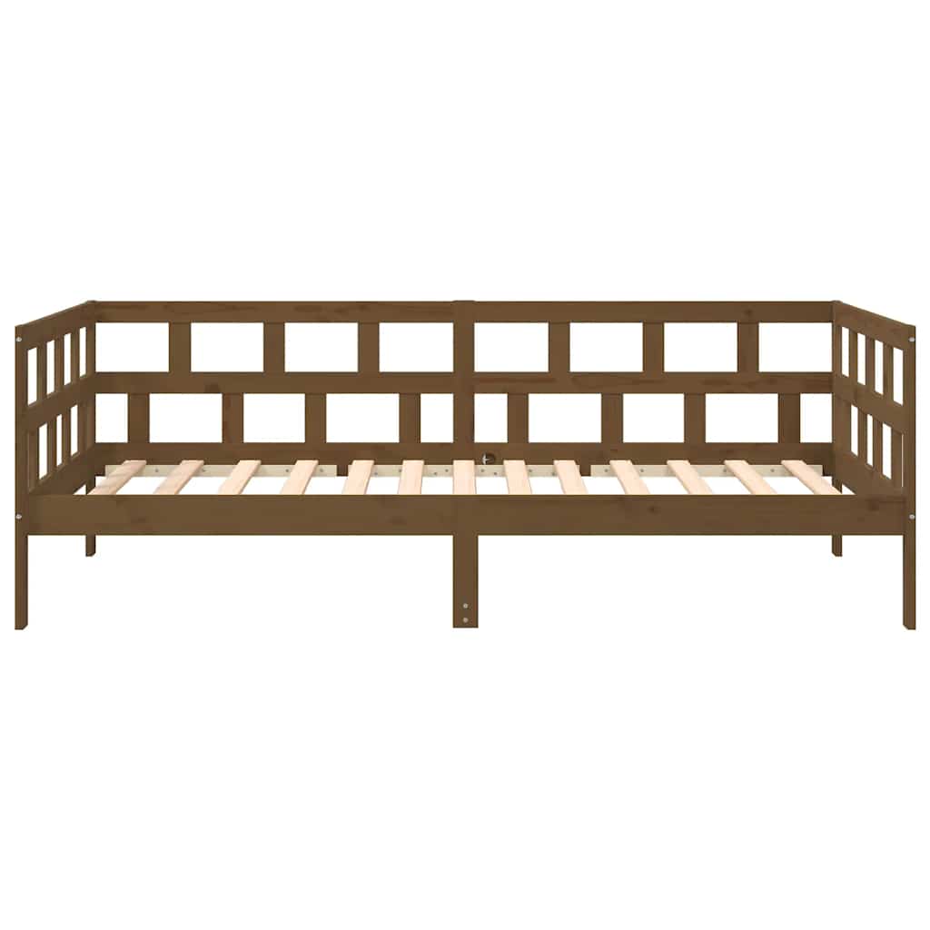 Lit de jour sans matelas marron miel bois pin massif 80x200 cm - XIOS